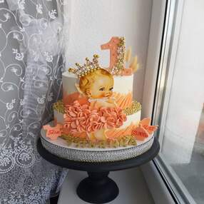 Торт с короной на годик №125025