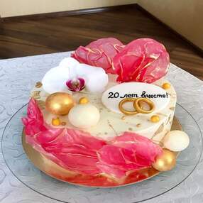 Торт на 20 лет свадьбы №114512