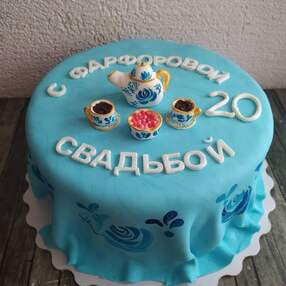 Торт на 20 лет свадьбы №114522