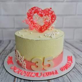 Торт на 35 лет свадьбы №115436