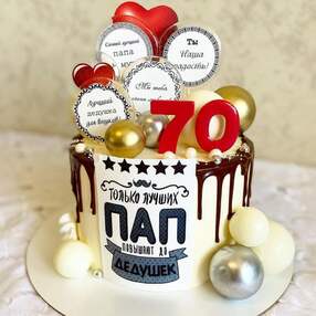 Торт на 70 лет мужчине №109410