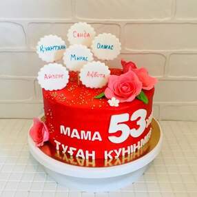 Торт на 53 года женщине №218416