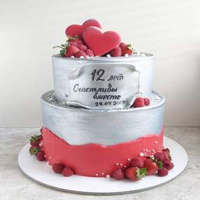Торт на 12 лет свадьбы №113704